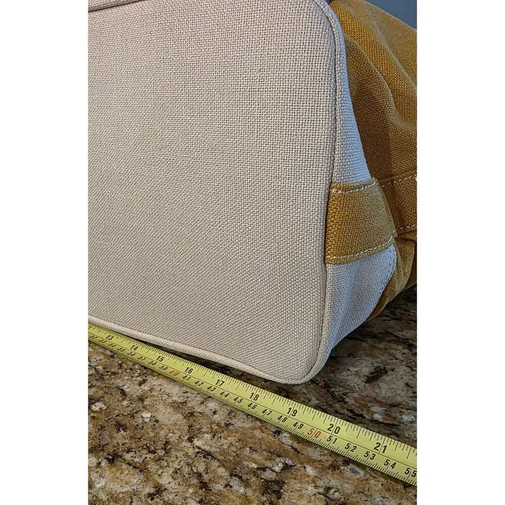 Spartina 449 Daufuskie Island Cargo Duffel Bag Golden Two Tone Anchor Large NWOT